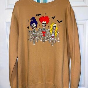 HOCUS POCUS: SANDERSON SISTERS COFFEE CREWNECK - NEW: SIZE XL